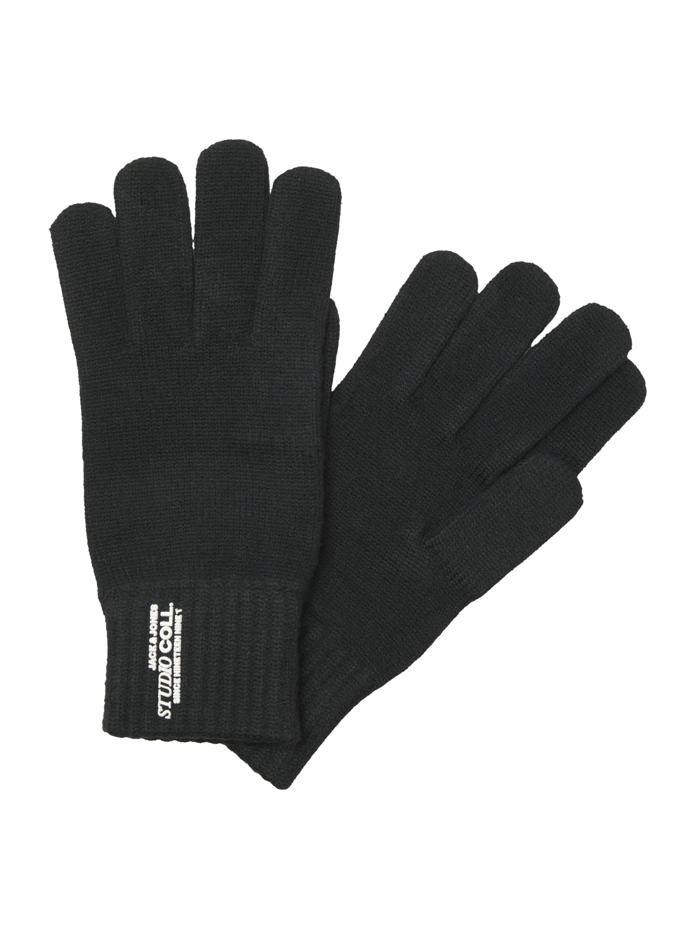 JACK & JONES Full finger gloves 'JACCOLL' in Black