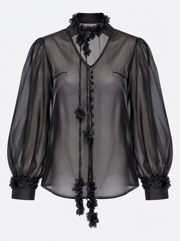 Camicia da donna di Ombre in nero: frontale