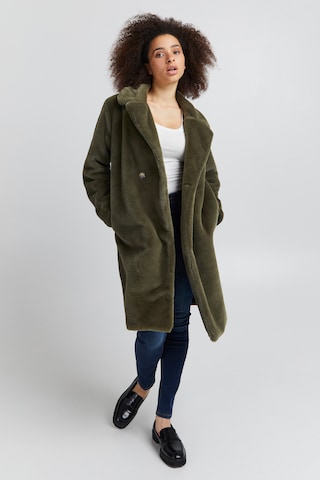 ICHI Winter Coat 'HAYA' in Green