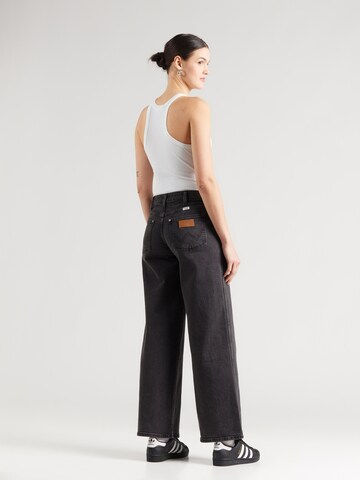 WRANGLER Широки крачоли Дънки 'WORLD WIDE' в черно: отзад