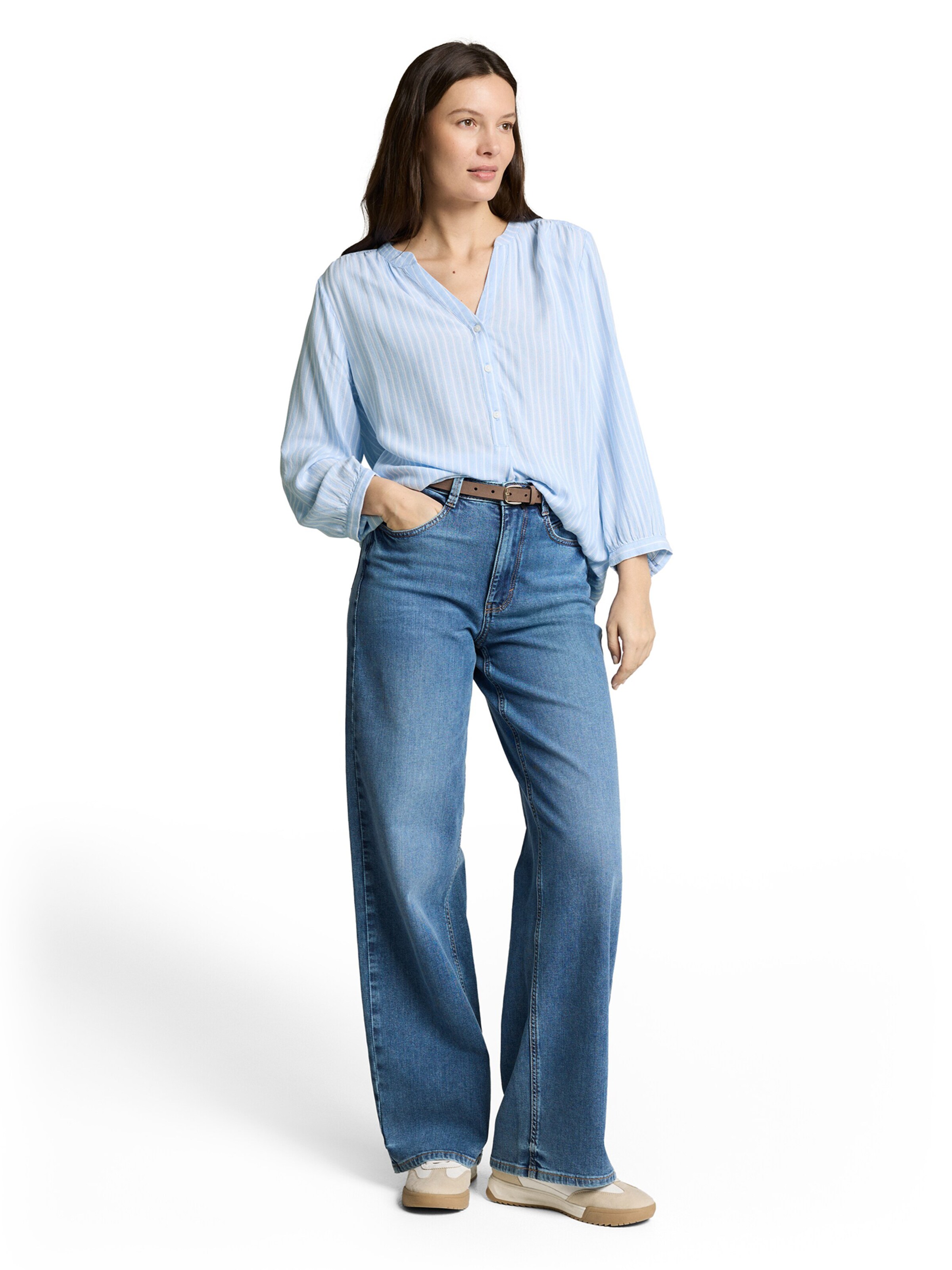 TOM TAILOR Bluse in Blau