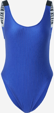 Calvin Klein Swimwear Bustier Badeanzug 'Intense Power' in Blau: predná strana