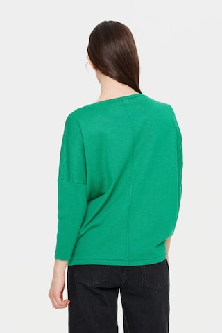 SAINT TROPEZ Sweter 'Mila' w kolorze zielony