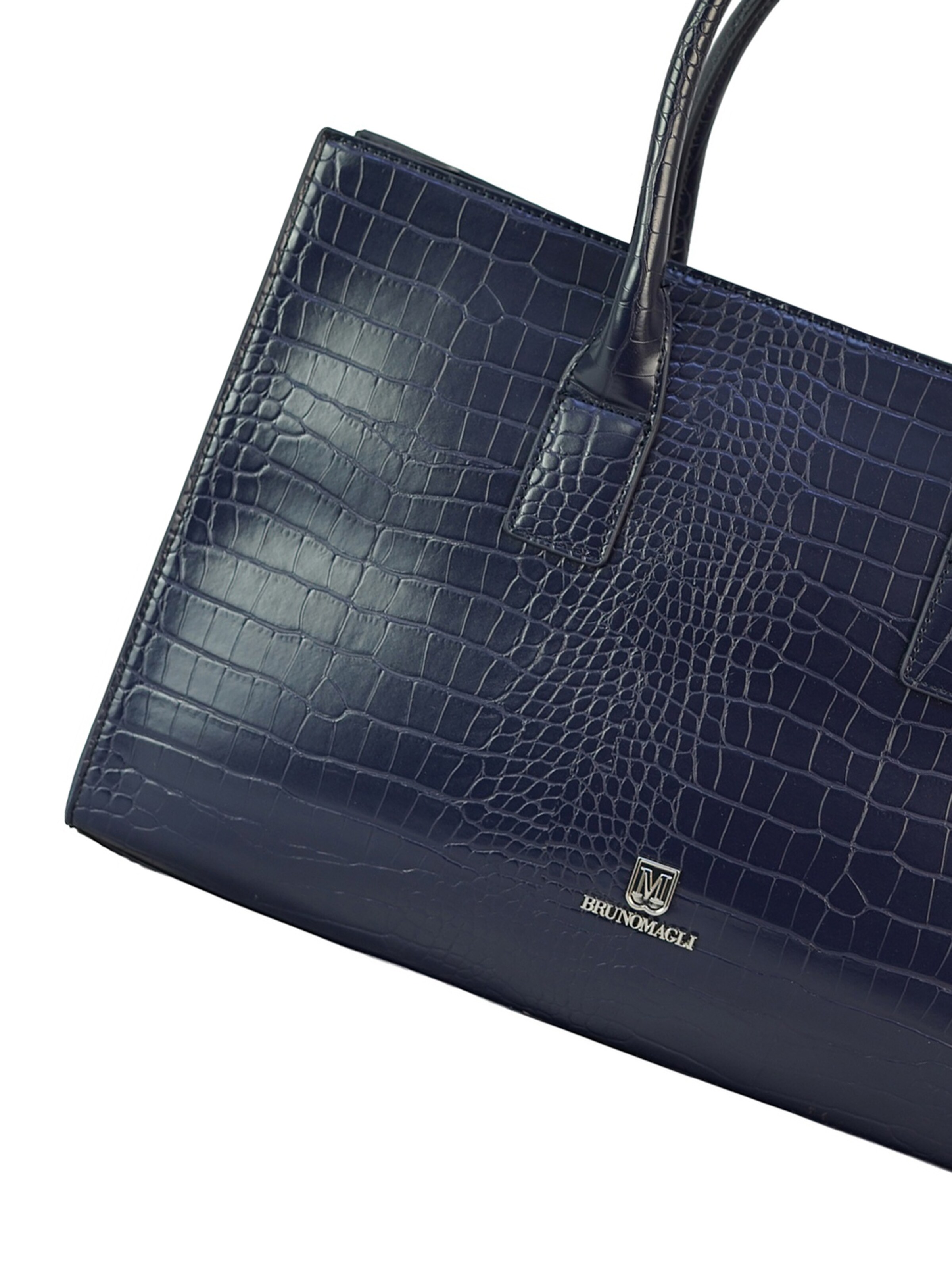 Shopper 'Borsa Shopper Elena Bruno Magli Eco-Pelle Coccodrillo Zip' di Bruno Magli in blu