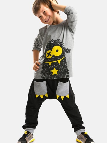 Denokids Tracksuit 'XO Monster' in Grey: front