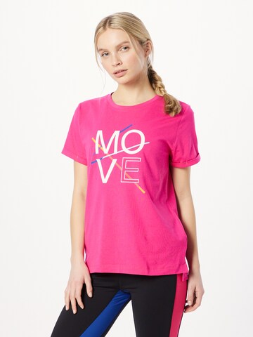 T-shirt fonctionnel ESPRIT en rose : devant