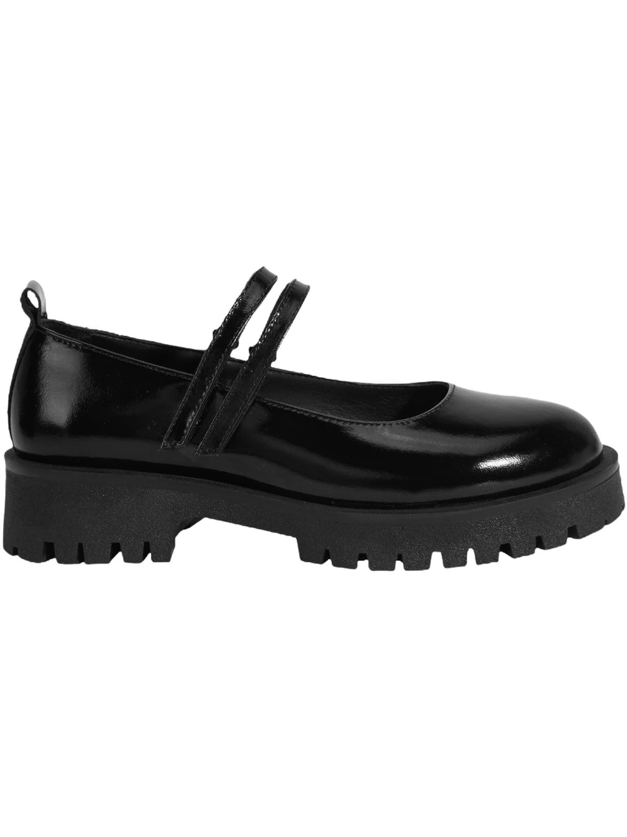 Desa Classic Flats 'Slip-Ons' in Black: front