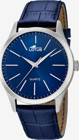 Lotus Analoog horloge in Blauw: voorkant