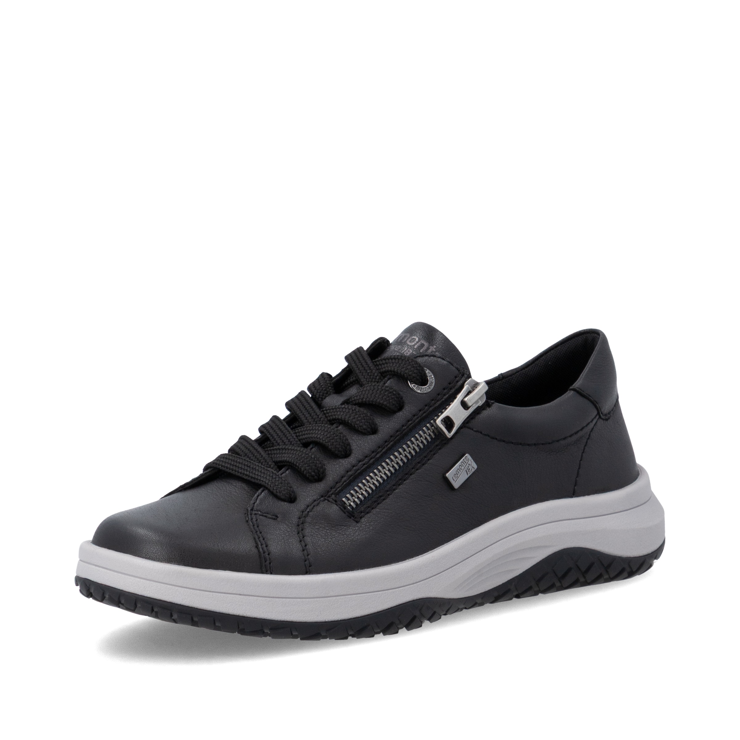 Chaussure de sport à lacets REMONTE en noir : devant