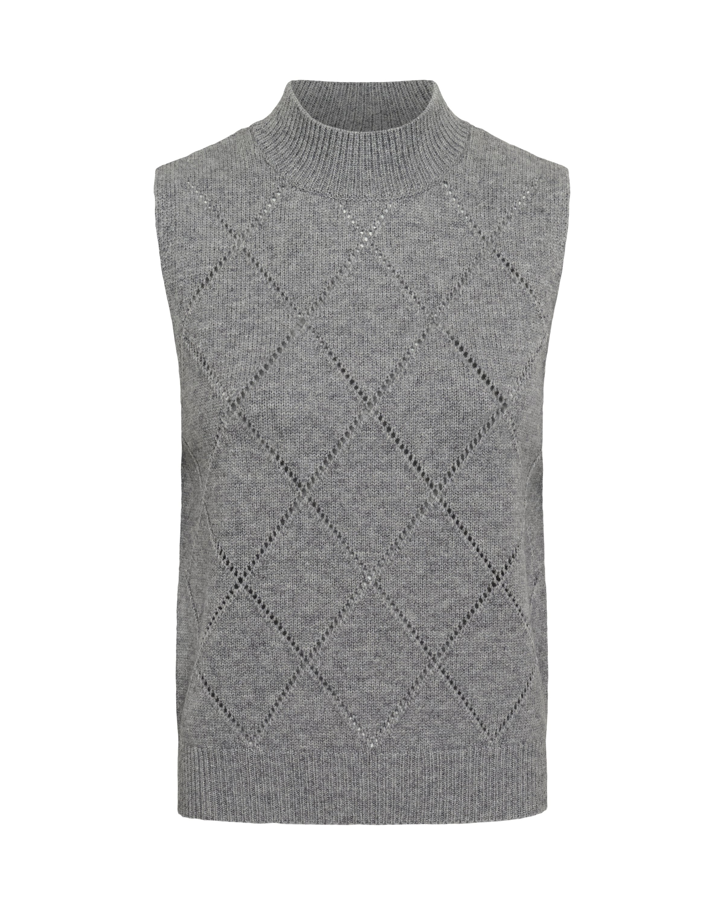 SAINT TROPEZ - Chaleco 'Theresa' en gris: frente