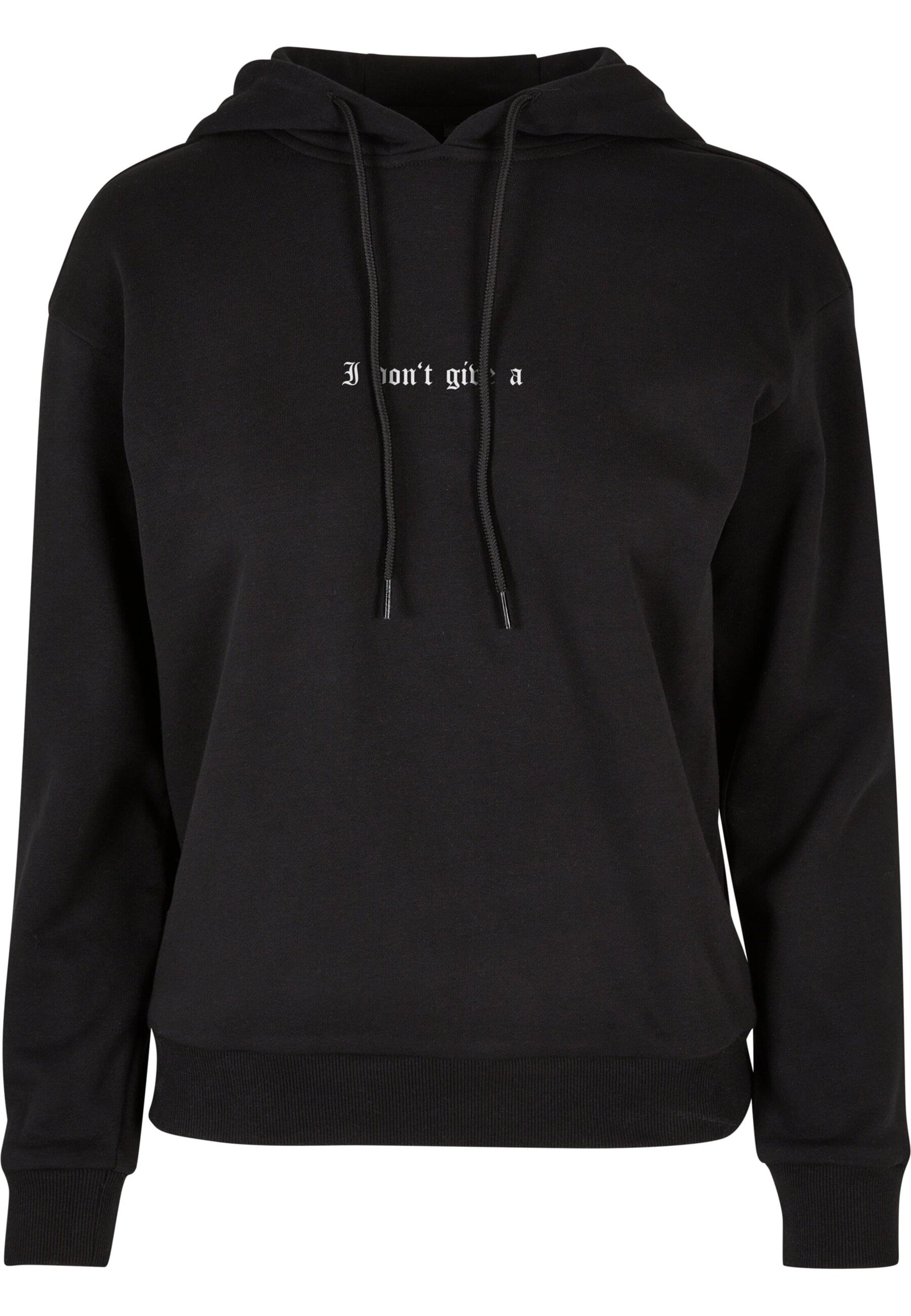 Miss Tee Sweatshirt 'I Dont Give A' in Black: front