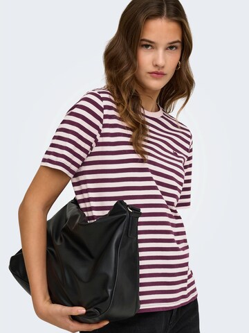 ONLY Shirt 'ONLHAPPY' in Lila