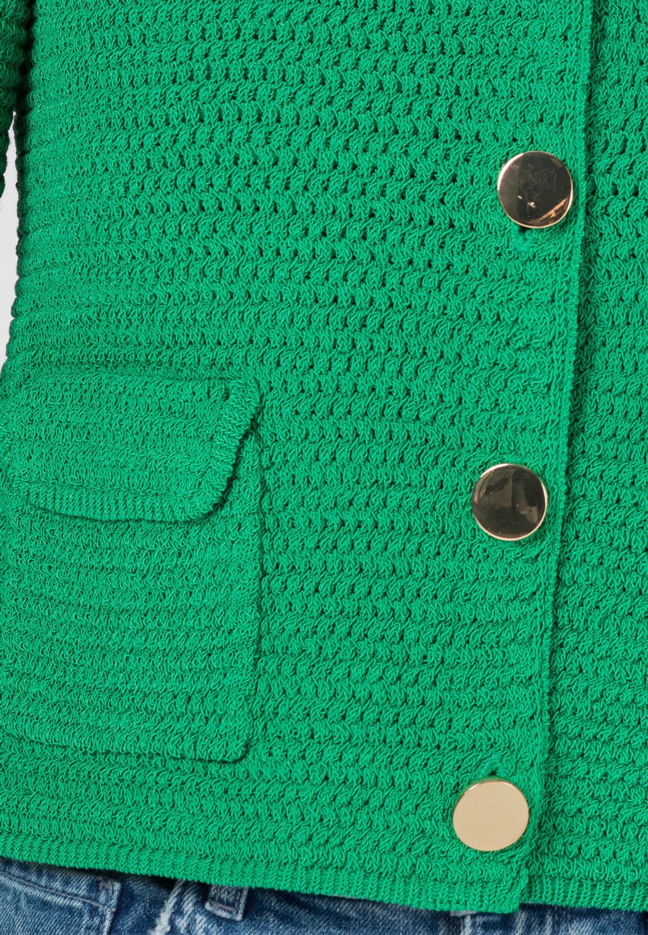 Frauen Große Größen HALLHUBER Strickjacke in Grün - FT23550 Frauen Große Größen HALLHUBER Strickjacke in Grün - FT23550