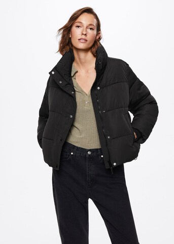 MANGO Winter Jacket 'ANITA' in Black: front