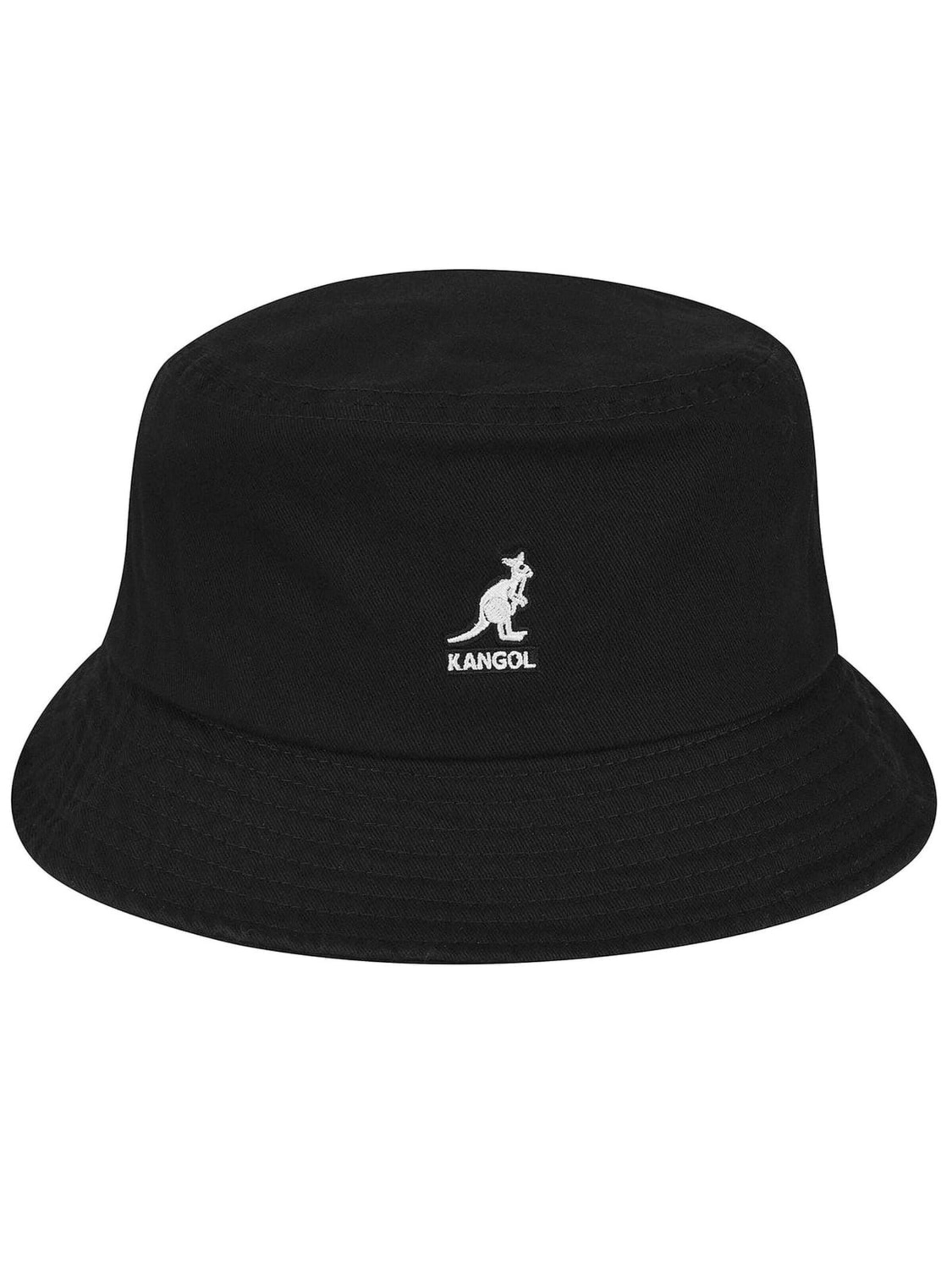 KANGOL Kapelusz 'Washed Bucket Black' w kolorze czarny: przód