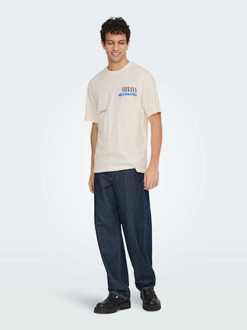 Only & Sons T-Shirt 'ONSNIRVANA' in Weiß
