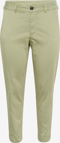 Pantalon chino 'Leana' KAFFE CURVE en vert : devant