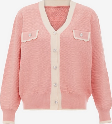 carato Knit Cardigan in Pink: front