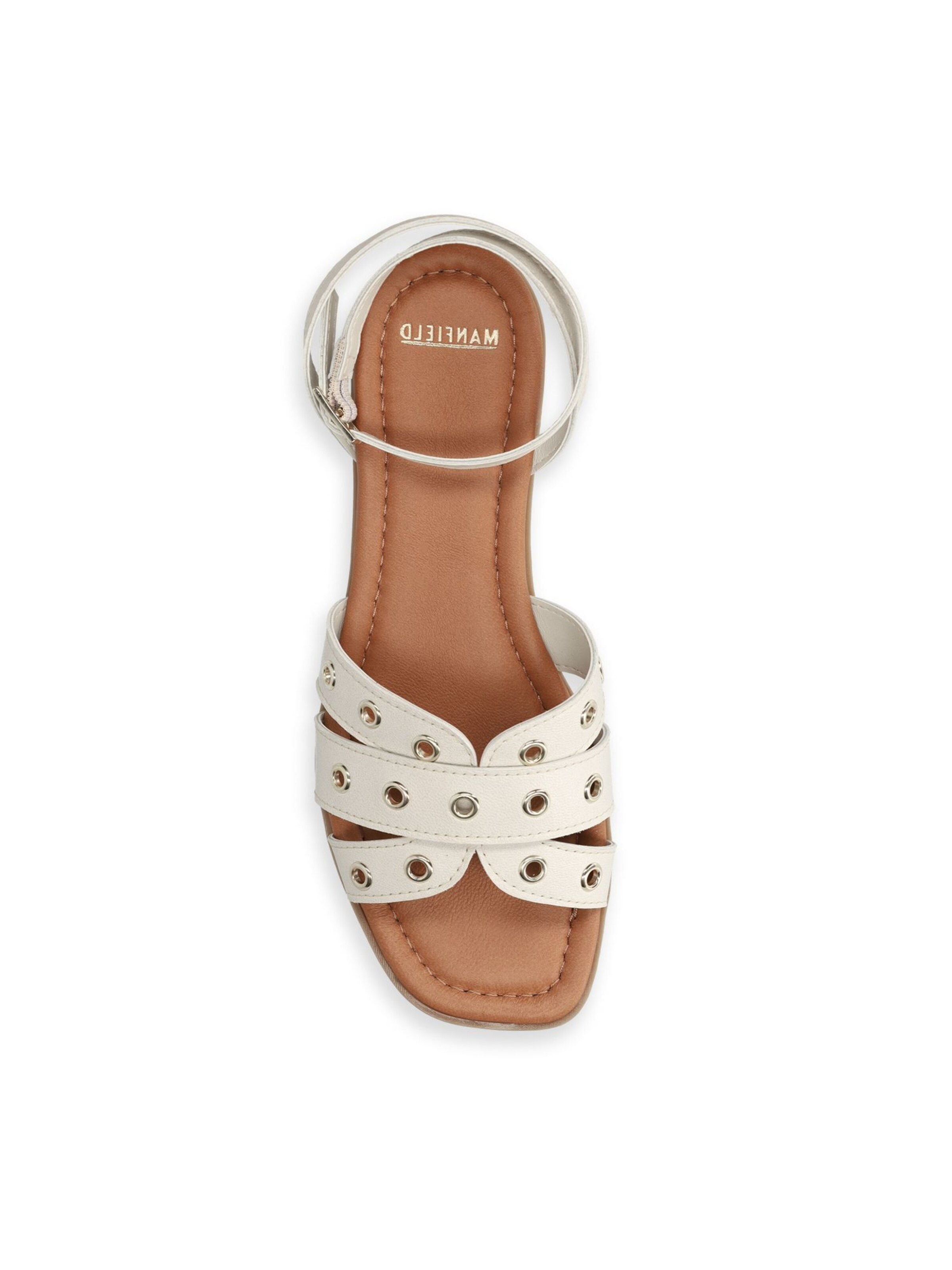 MANFIELD Sandalen met riem in Wit