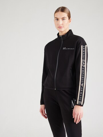 EA7 Emporio Armani Sweatjacke 'NATURAL VENTUS7' in Schwarz: Vorderseite