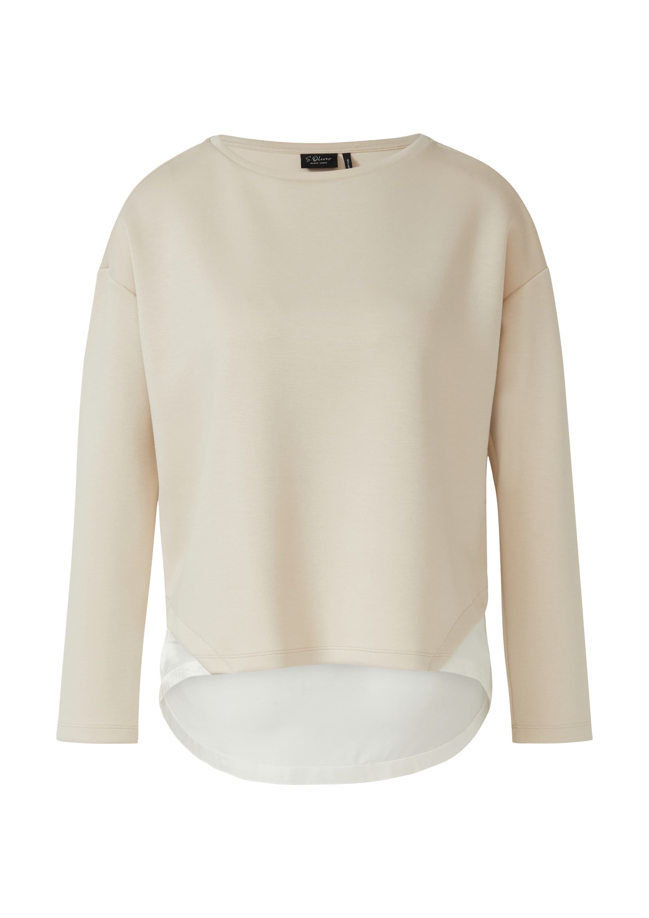 Sweat-shirt s.Oliver en blanc : devant