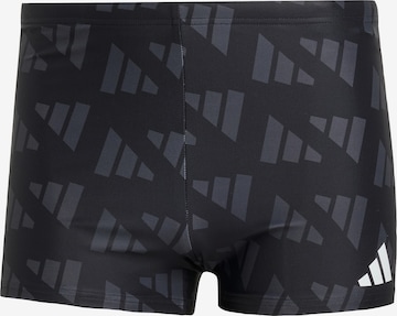ADIDAS PERFORMANCESportske kupaće gaće 'Logo Graphic Swim Boxers 2' - crna boja: prednji dio