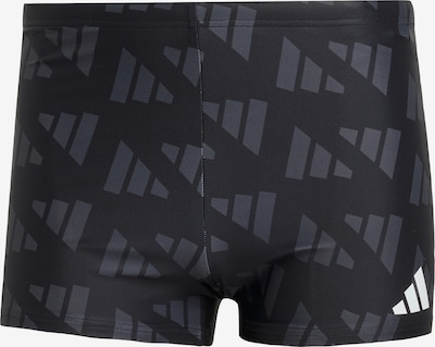 ADIDAS PERFORMANCE Sporta peldbikses 'Logo Graphic Swim Boxers 2', krāsa - antracīta / melns / balts, Preces skats