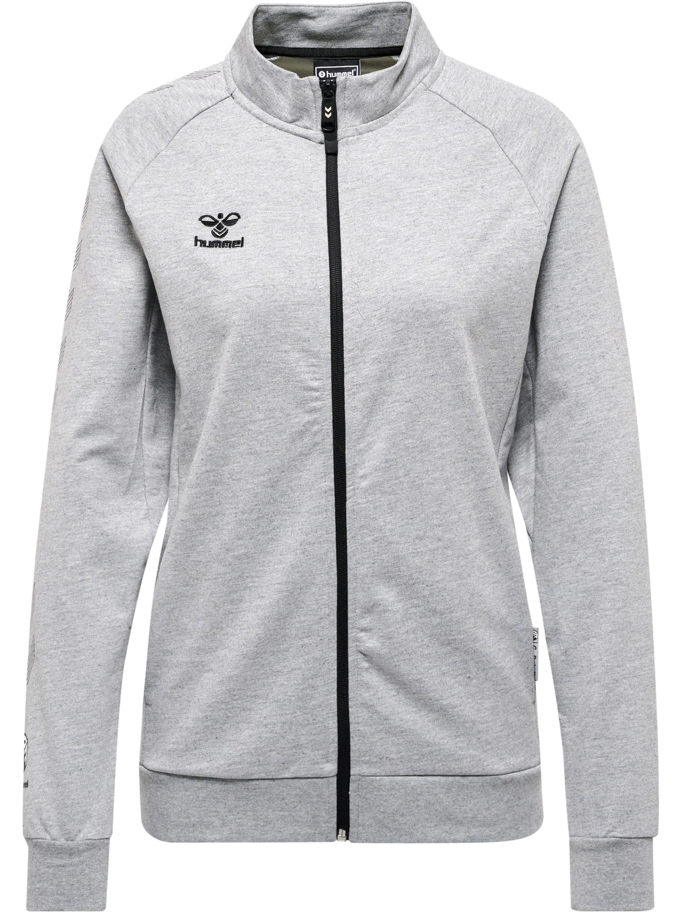 Hummel Sportsweatjacke 'Move Grid' in Grau: Vorderseite