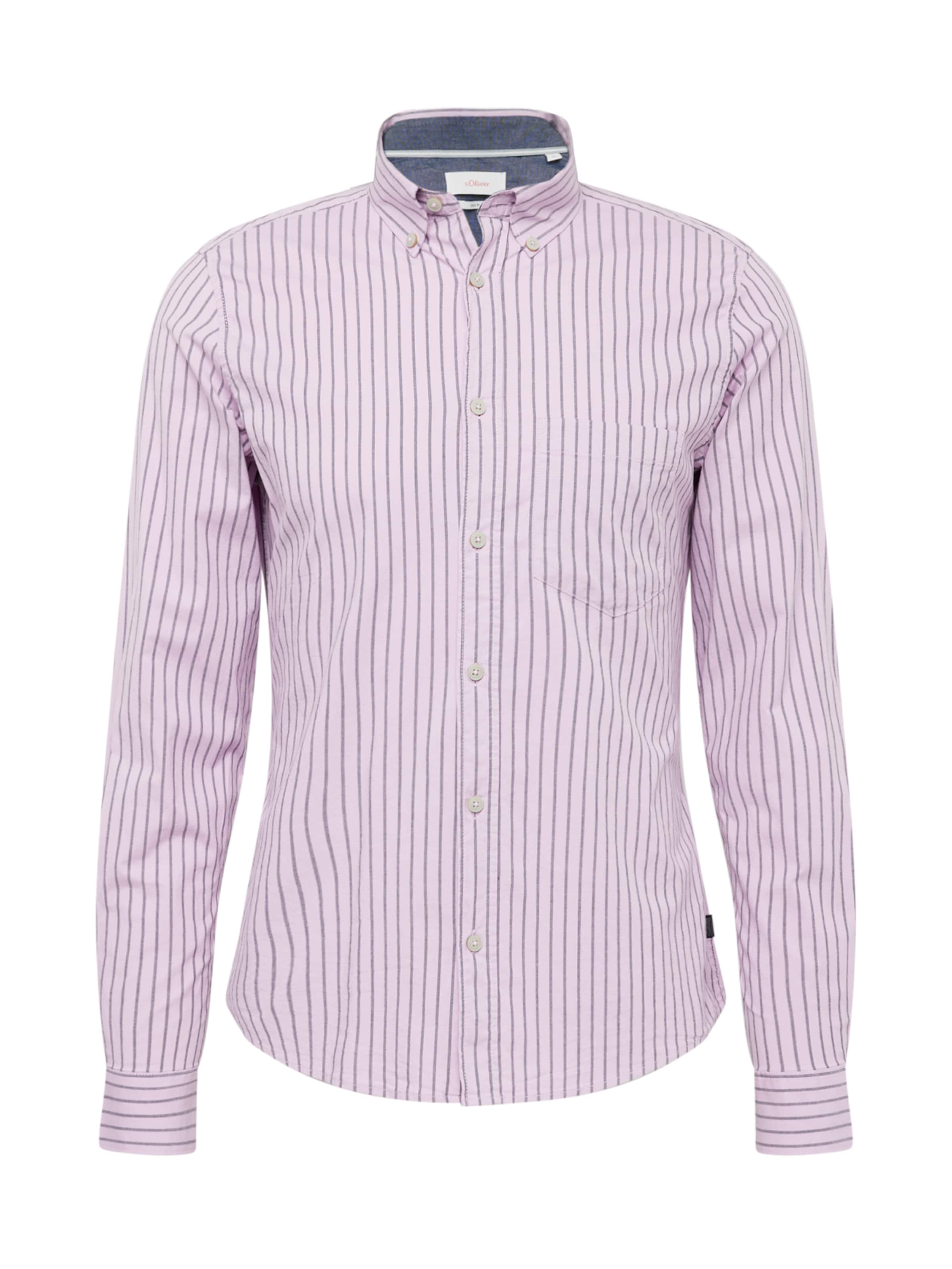 s.Oliver Slim Fit Hemd in Lila: Vorderseite