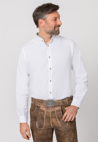 STOCKERPOINT Comfort fit Klederdracht overhemd 'Rosario' in Wit: voorkant
