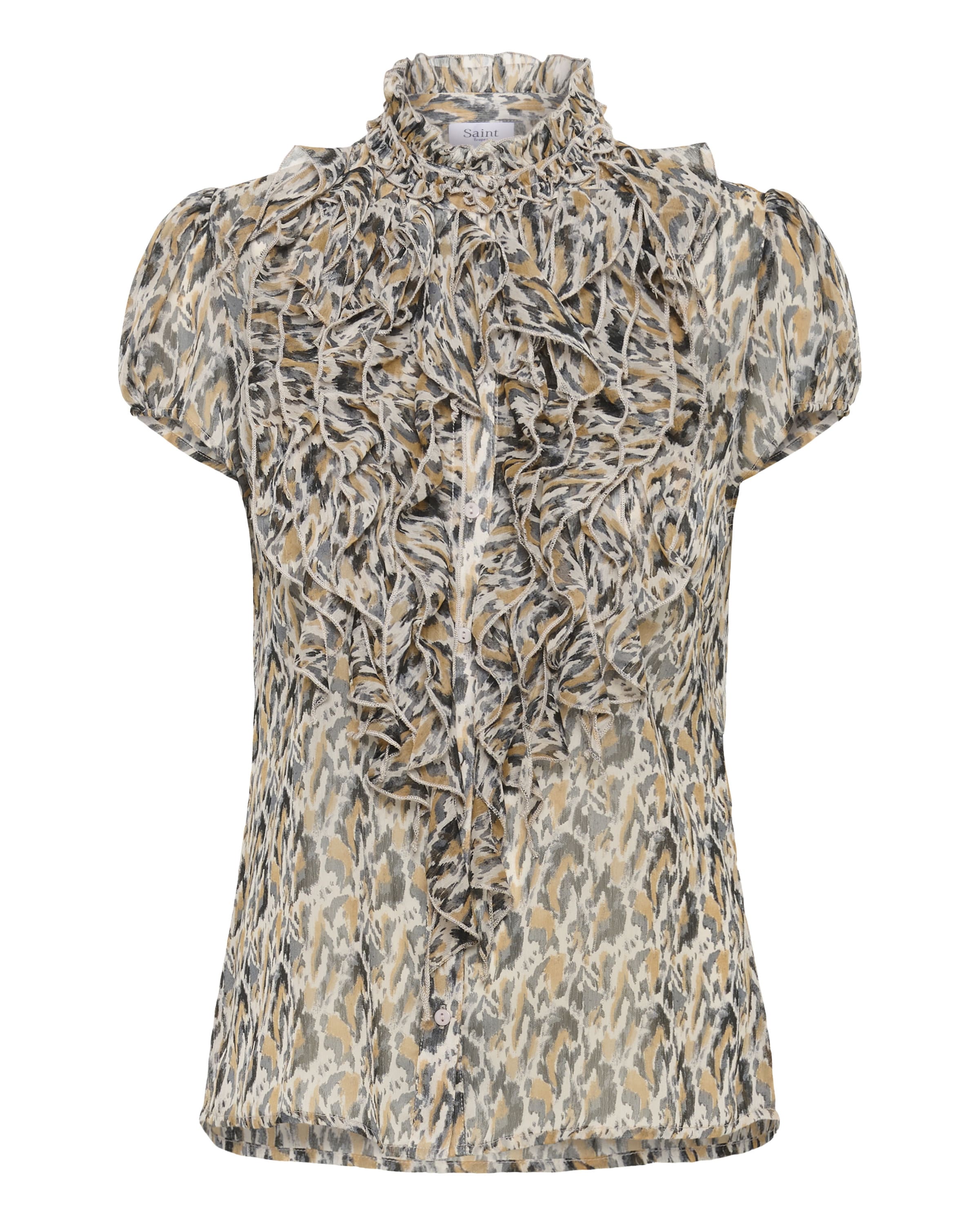 SAINT TROPEZ Bluse 'SZLilja' in Beige: Vorderseite