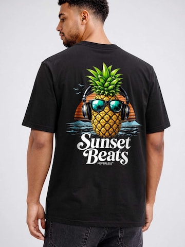 Neverless Shirt 'Sunset Beats' in Black