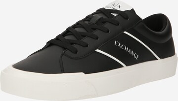 ARMANI EXCHANGE - Zapatillas deportivas bajas en negro: frente