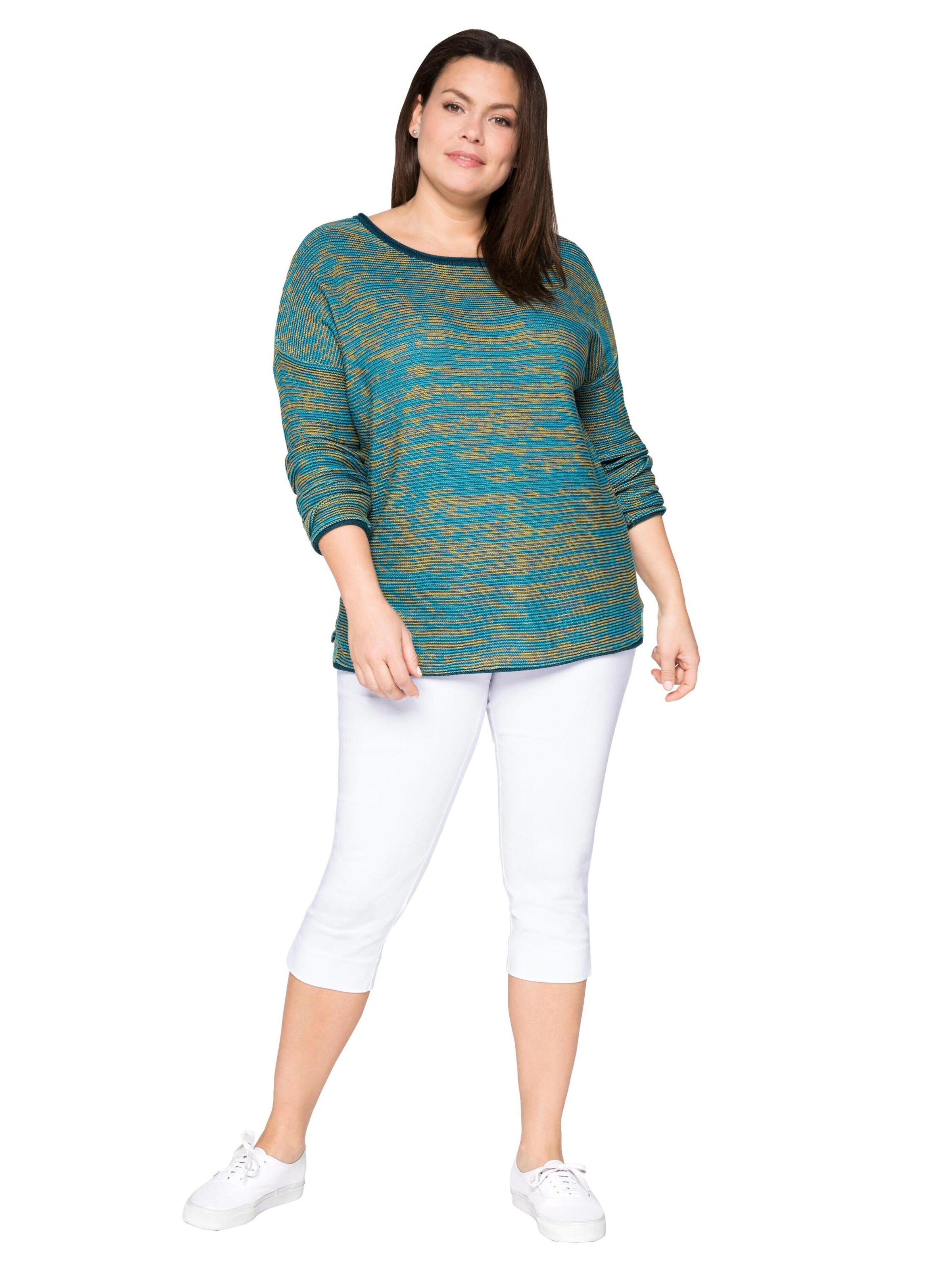 SHEEGO Úzky strih Nohavice - Biela