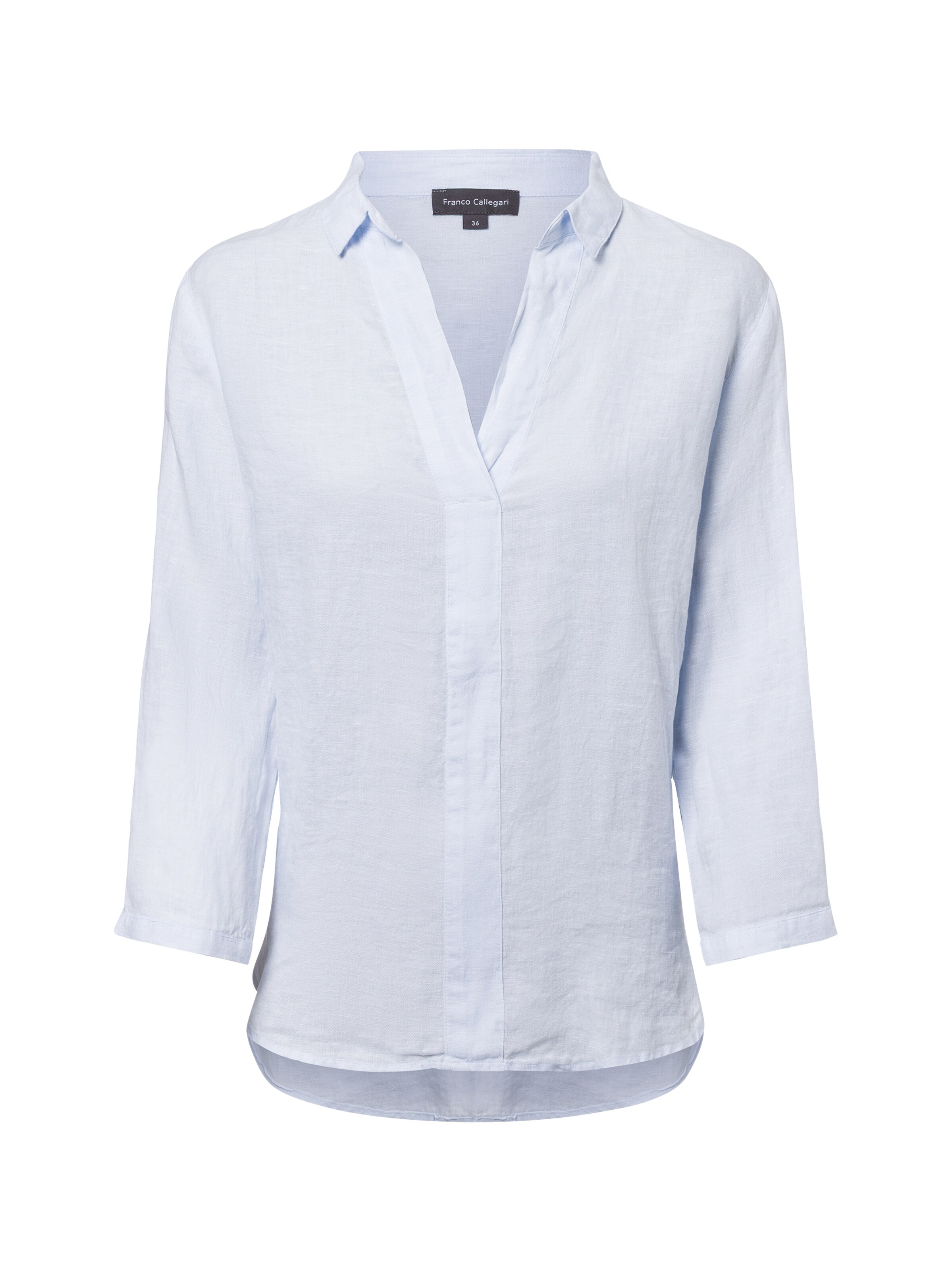Franco Callegari Leinenbluse in Blau: Vorderseite