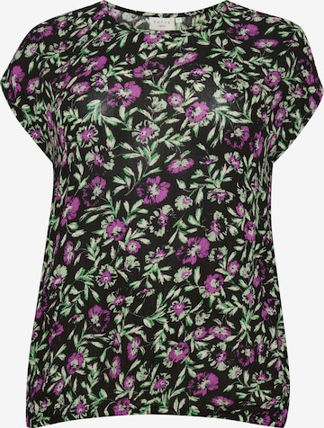 KAFFE CURVE Blouse 'Isma' in Zwart: voorkant