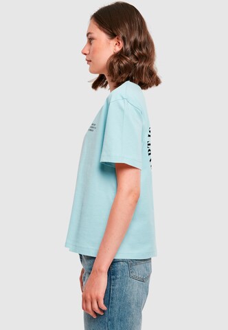 Miss Tee Shirt 'Too Frozen' in Blauw