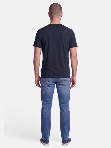 salzhaut T-Shirt 'Diek - Moin' in Blau: Rückseite