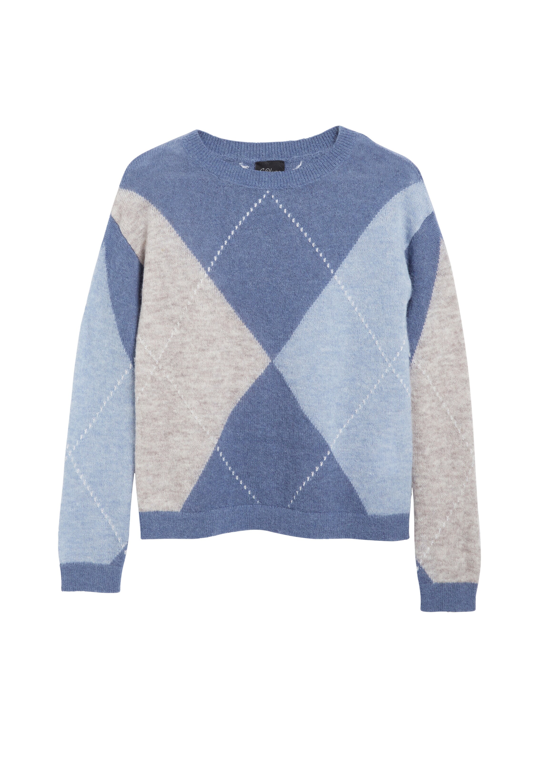 s.Oliver Pullover in XXS in ecru / saphir / hellblau, Produktansicht