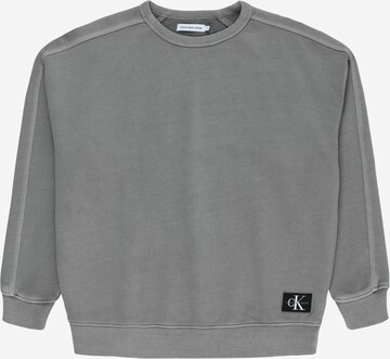 Calvin Klein Jeans Sweatshirt in Grijs: voorkant