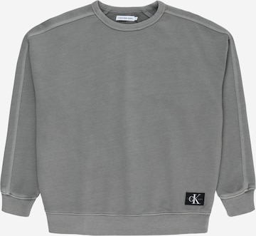 Sweat Calvin Klein Jeans en gris : devant