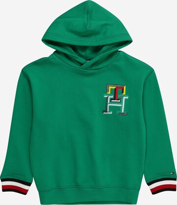 TOMMY HILFIGER Sweatshirt in Groen: voorkant