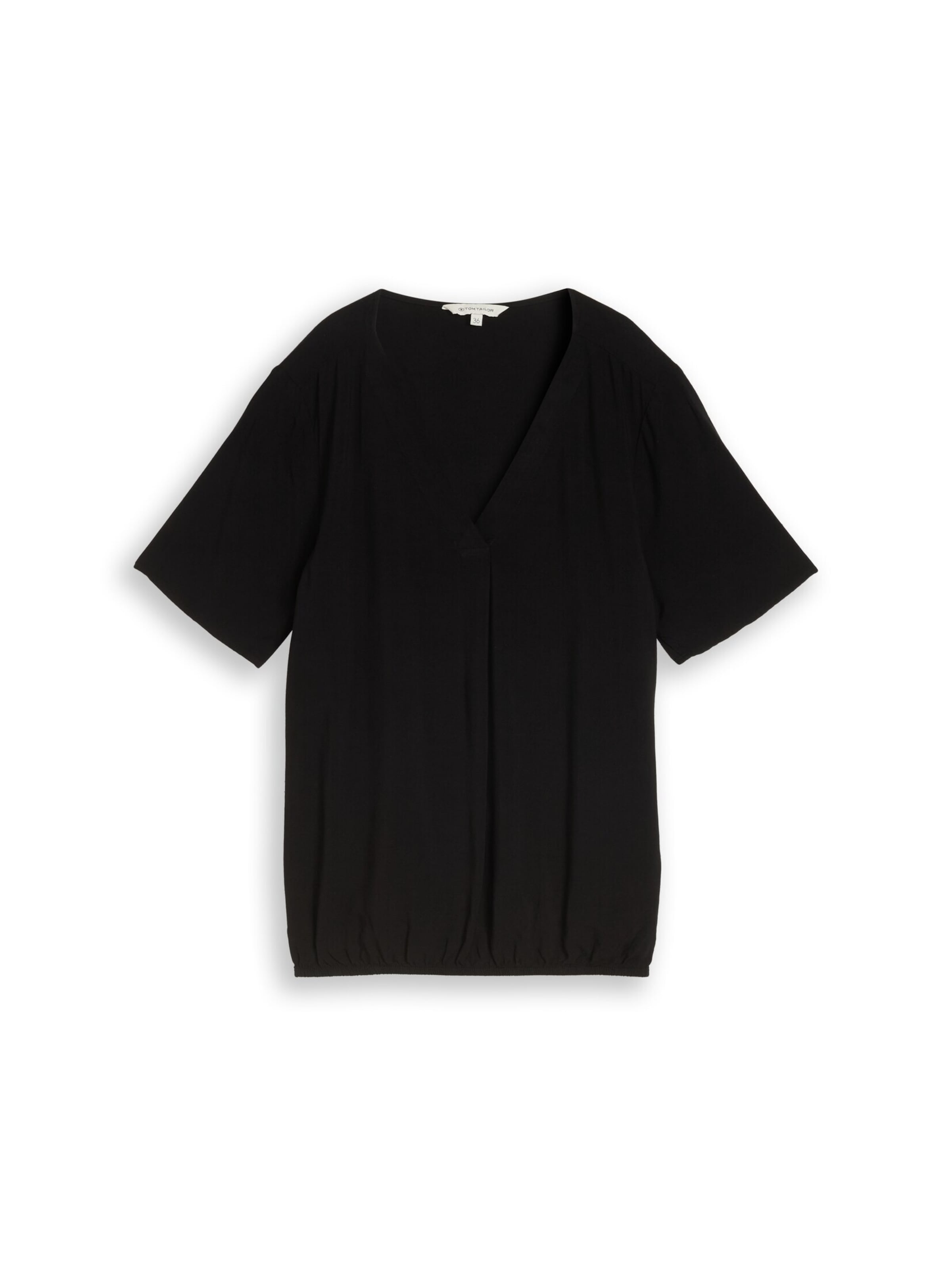 TOM TAILOR Blouse in Zwart: voorkant