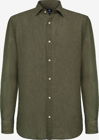 Boggi Milano Business Shirt in Green: front