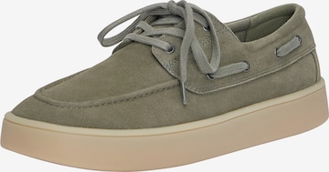 Pull&Bear Lace-up shoe in Green: front