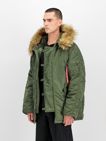 ALPHA INDUSTRIES Winter Parka 'N3B Heritage' in Green: front