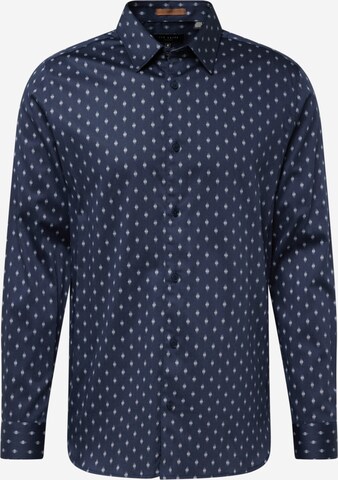 Coupe regular Chemise 'Ardea' Ted Baker en bleu : devant