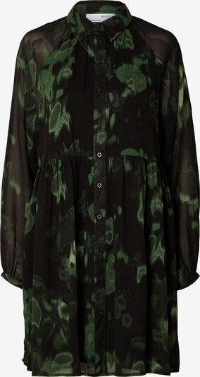 SELECTED FEMME Robe-chemise en vert gazon / vert clair / vert foncé / noir, Vue avec produit