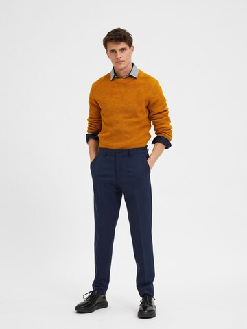 Coupe slim Pantalon 'Dave' SELECTED HOMME en bleu