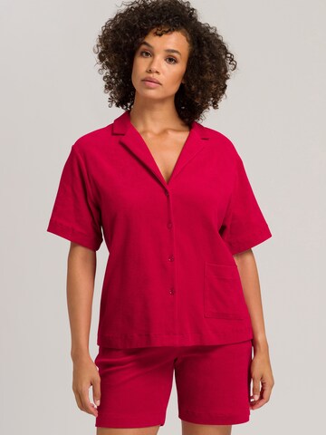 Hanro Shirt ' Sleep & Lounge ' in Rood: voorkant